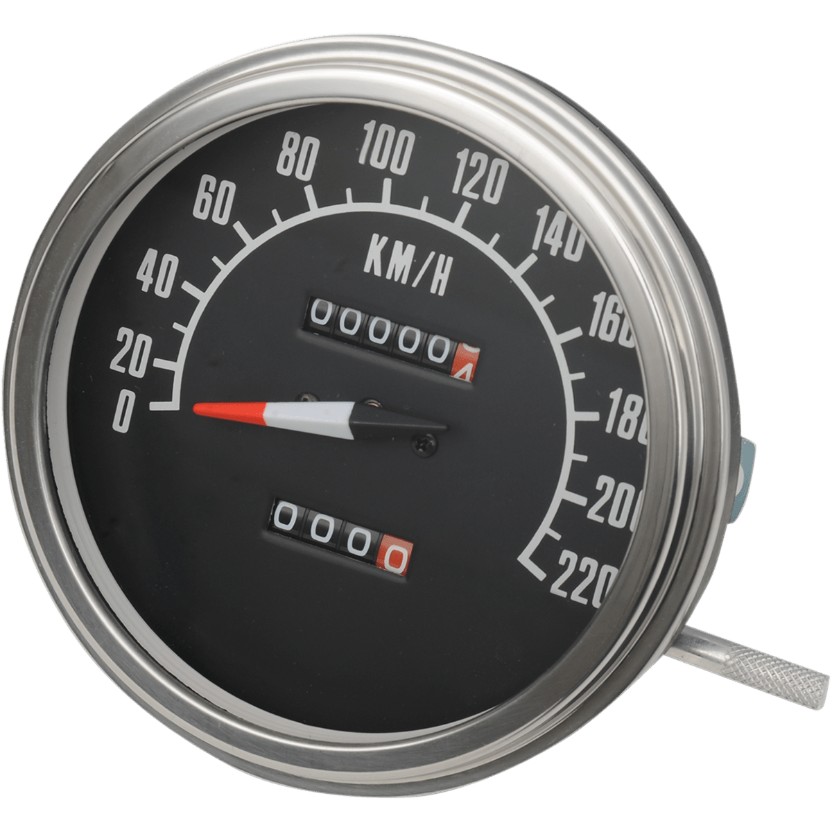 DRAG SPECIALTIES 5" KPH FL-Style 1:1 Speedometer '68-'84 Black Face