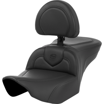 SADDLEMEN Roadsofa™ Seat Black Stitching with Backrest FL '23-'24 82307187BR