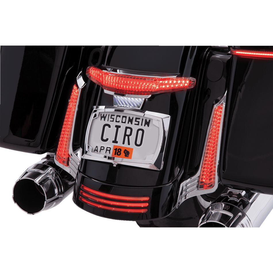 CIRO Taillight/License Plate Frame Chrome Smoke Lens 40254