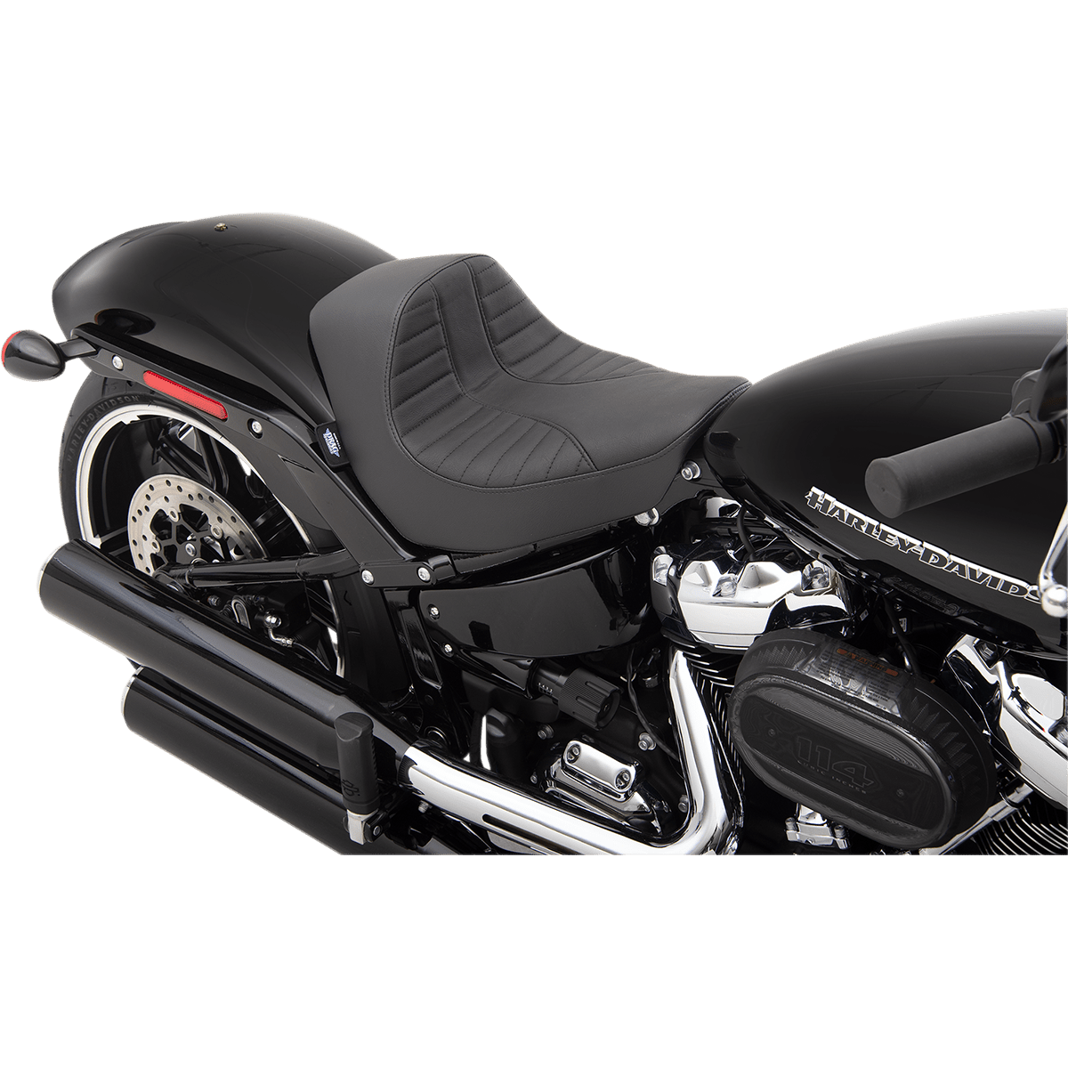 DRAG SPECIALTIES EZ-Solo Seat Scorpion Stitch Vinyl FXBR/S '18-'22