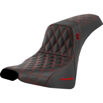 SADDLEMEN Pro Series SDC Performance Seat without Backrest Red Stitch FXBB/FXST '18-'23 SC81830RED