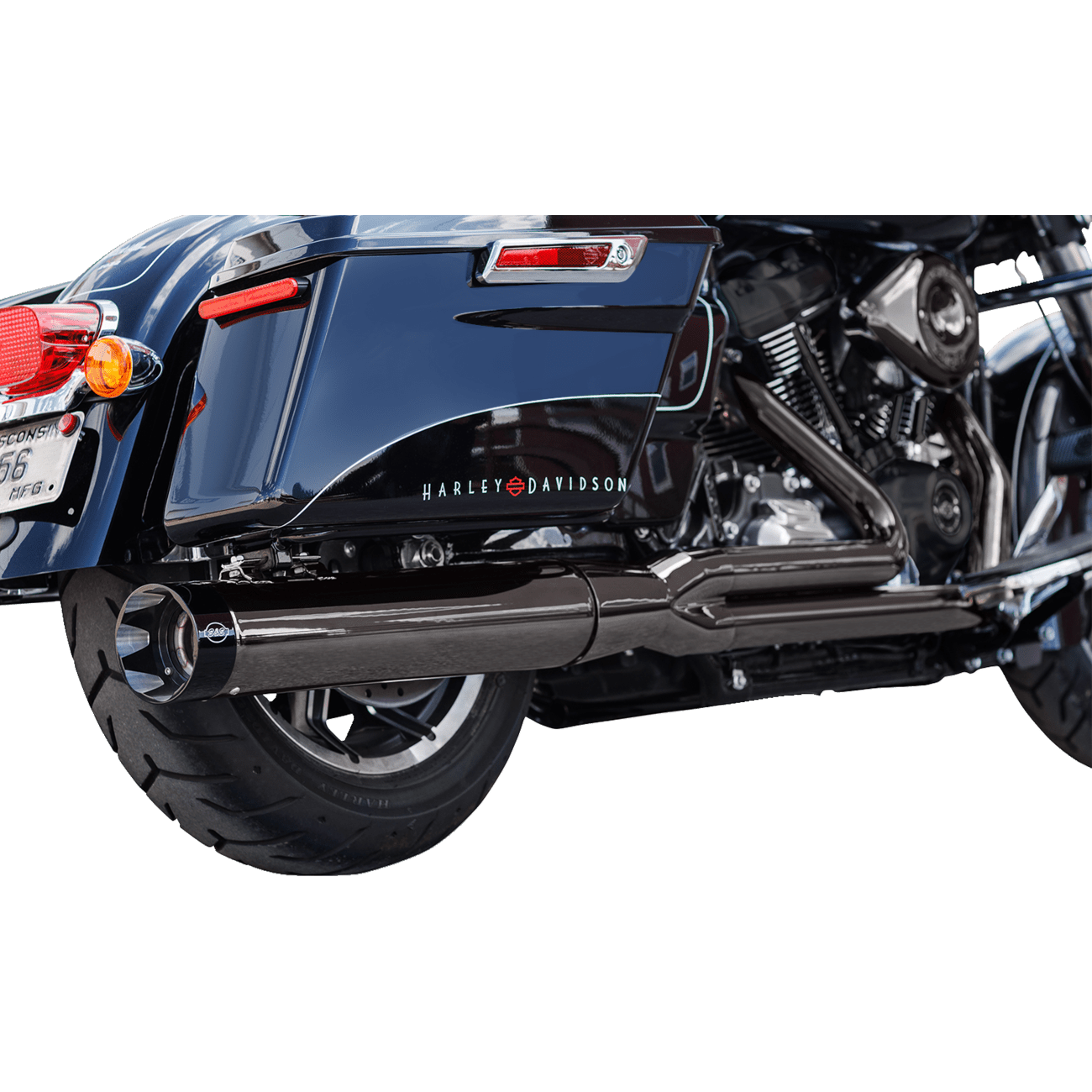 S&S CYCLE 2-into-1 Lava Chrome Sidewinder® Exhaust System 49-State 5501086