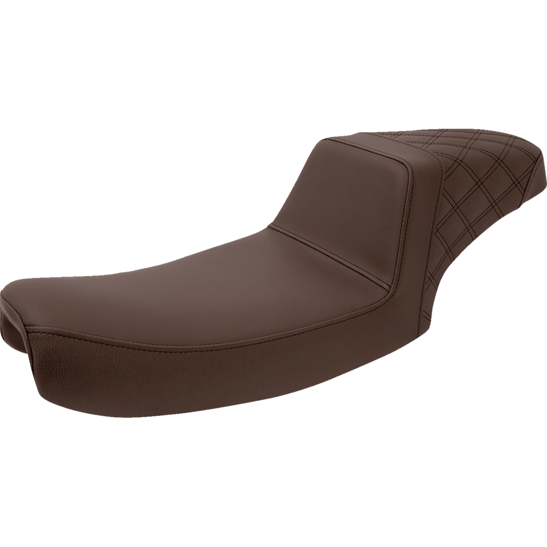 SADDLEMEN Step-Up Seat Rear Lattice Stitch Brown 89104173BR