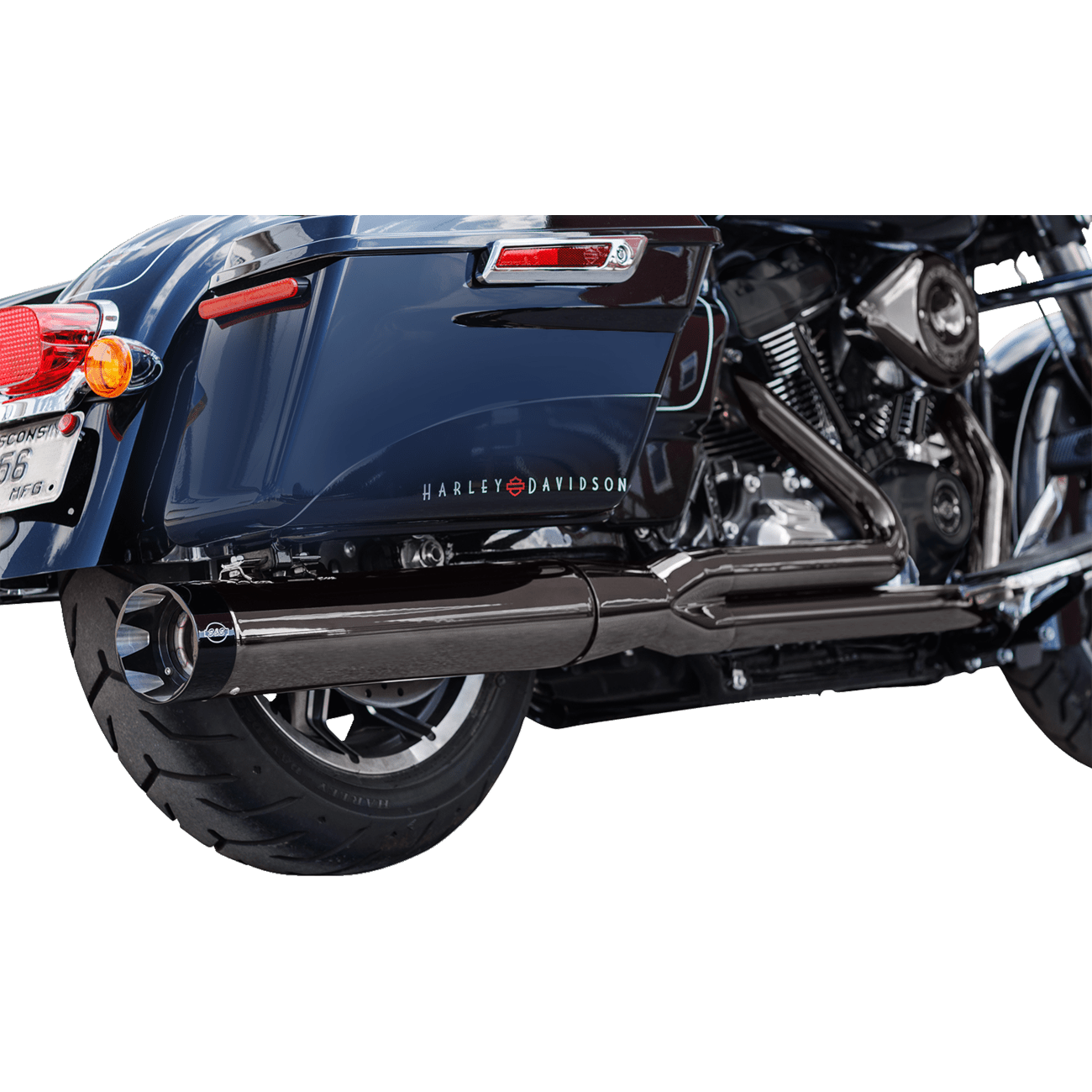 S&S CYCLE 2-into-1 Lava Chrome Sidewinder® Exhaust System Race Only 5501087