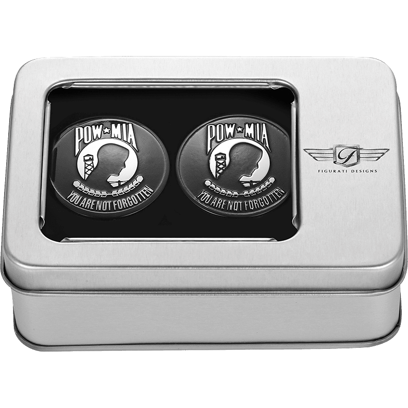 FIGURATI DESIGNS Swing Arm Covers POW MIA Custom Black FD55POWBLK