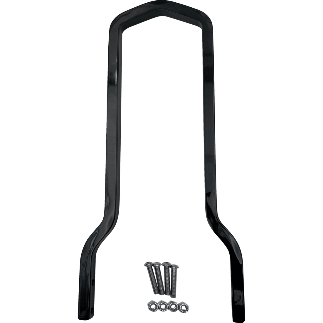 DRAG SPECIALTIES Square Sissy Bar Tall Black 7.5" W