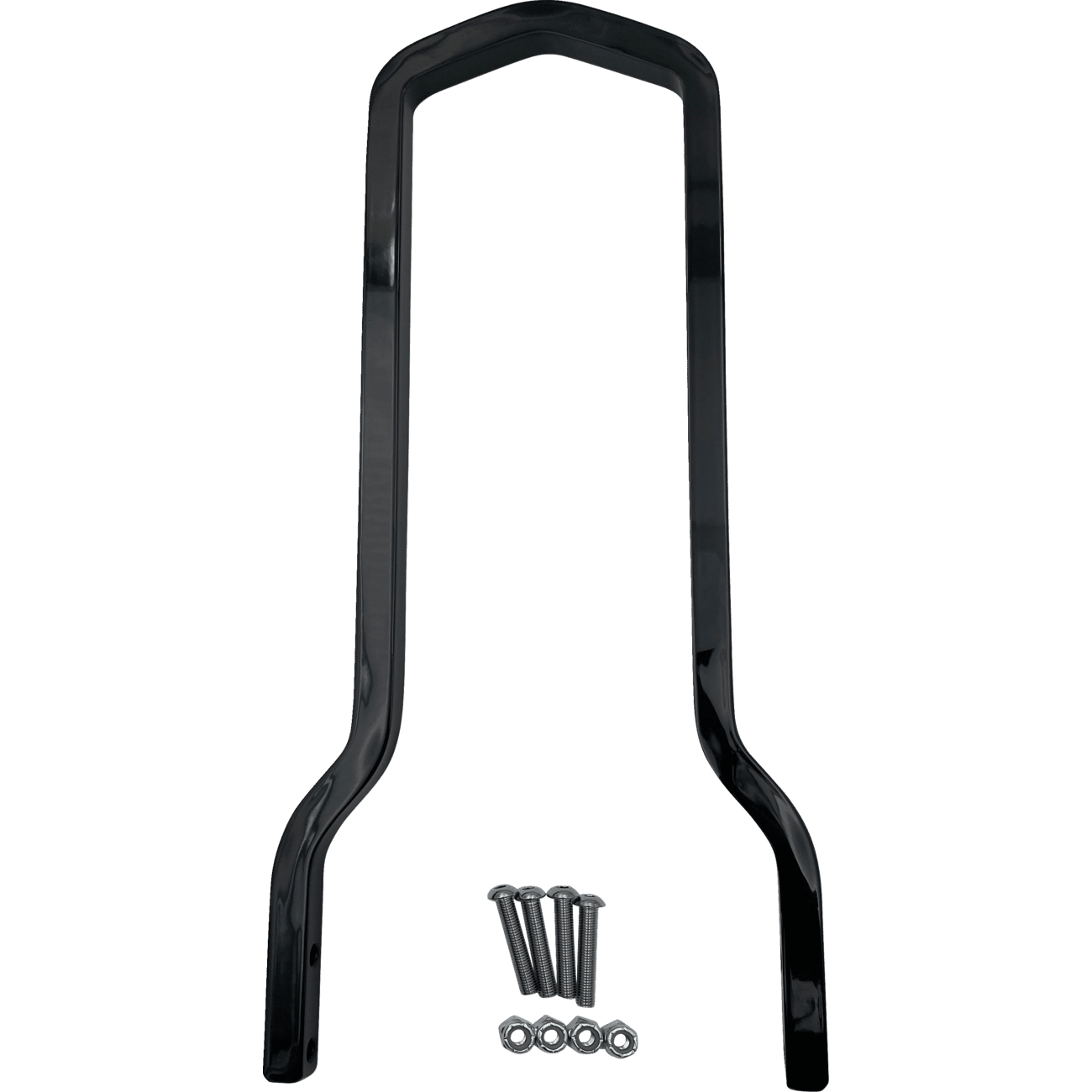 DRAG SPECIALTIES Square Sissy Bar Tall Black 7.5" W