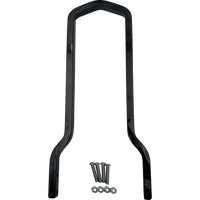 DRAG SPECIALTIES Square Sissy Bar Tall Black 7.5" W