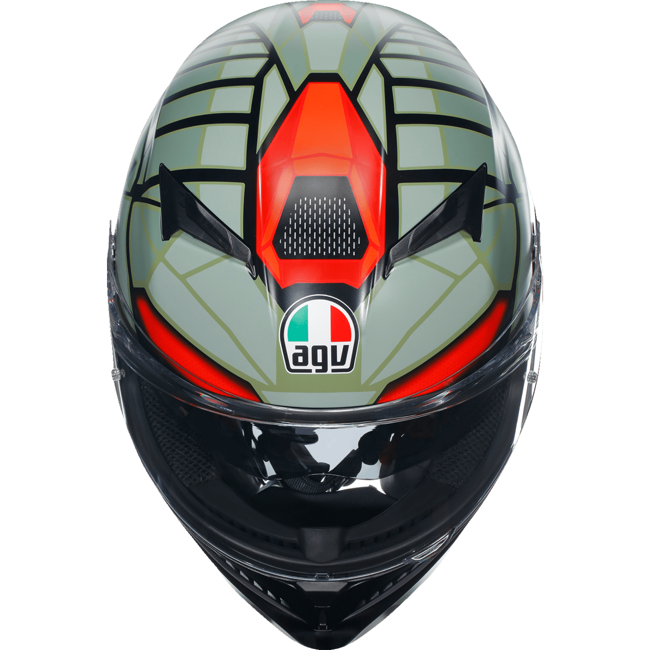 AGV K3 Helmet Decept Matte Black/Green/Red Large 2118381004010L