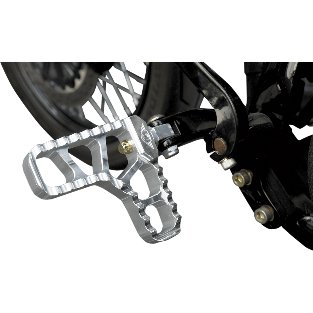 JOKER MACHINE Adjustable Serrated Footpegs With Heel Clear 08621