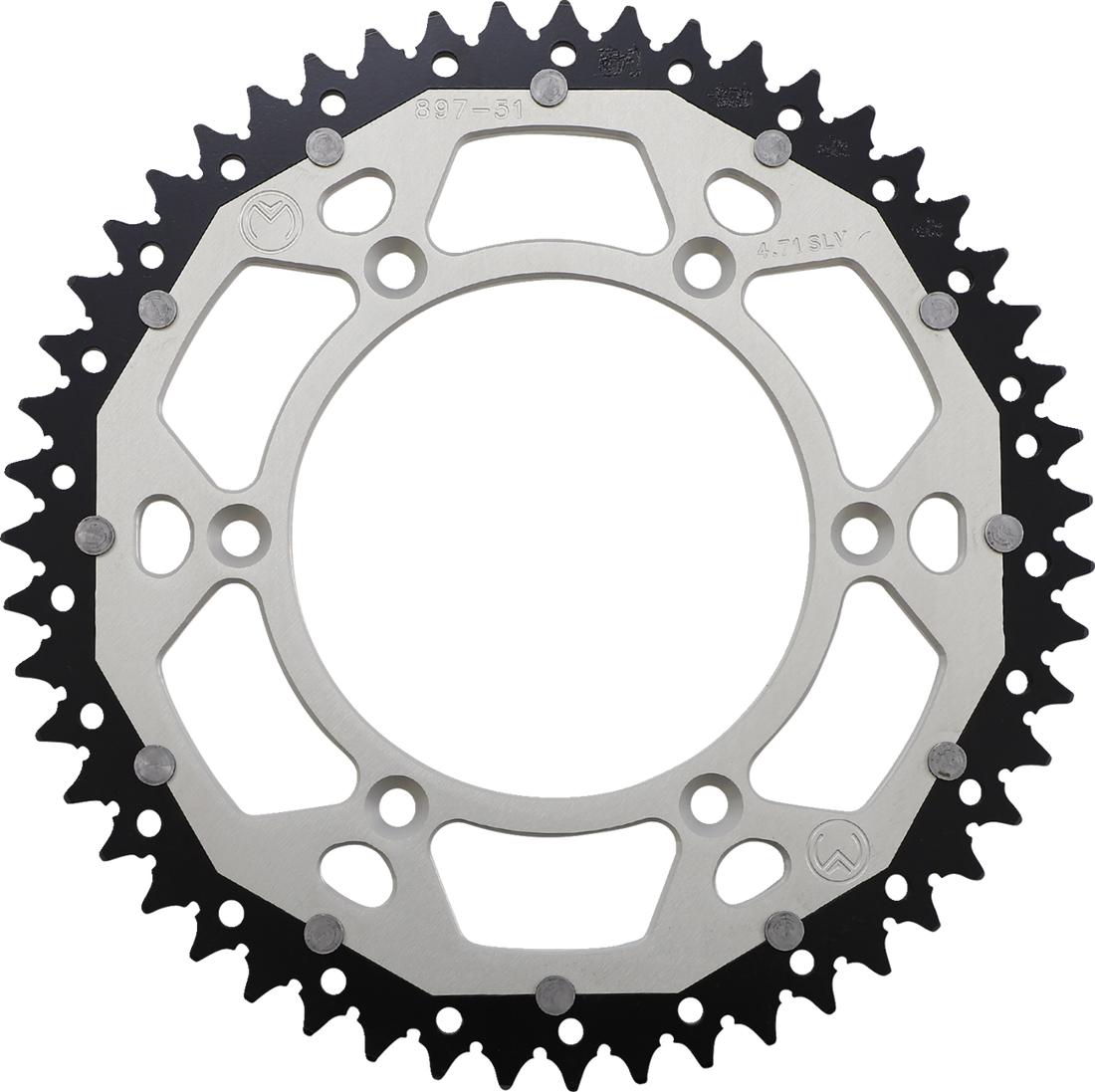 MOOSE RACING Dual Sprocket Silver 51 Tooth