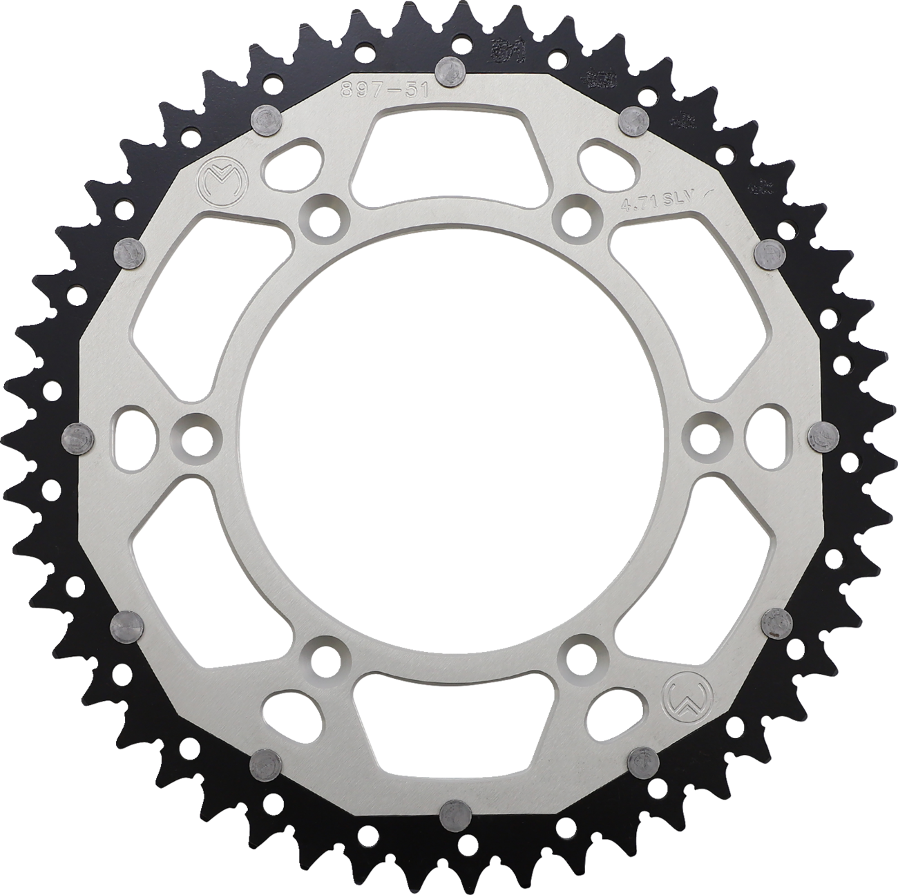 MOOSE RACING Dual Sprocket Silver 51 Tooth