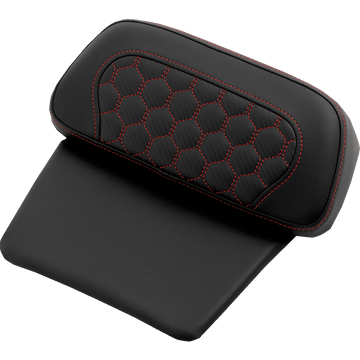 SADDLEMEN Chopped Tour Pak Pad Honeycomb Red Stitching FLH/FLT '14-'24 81407CHCRED