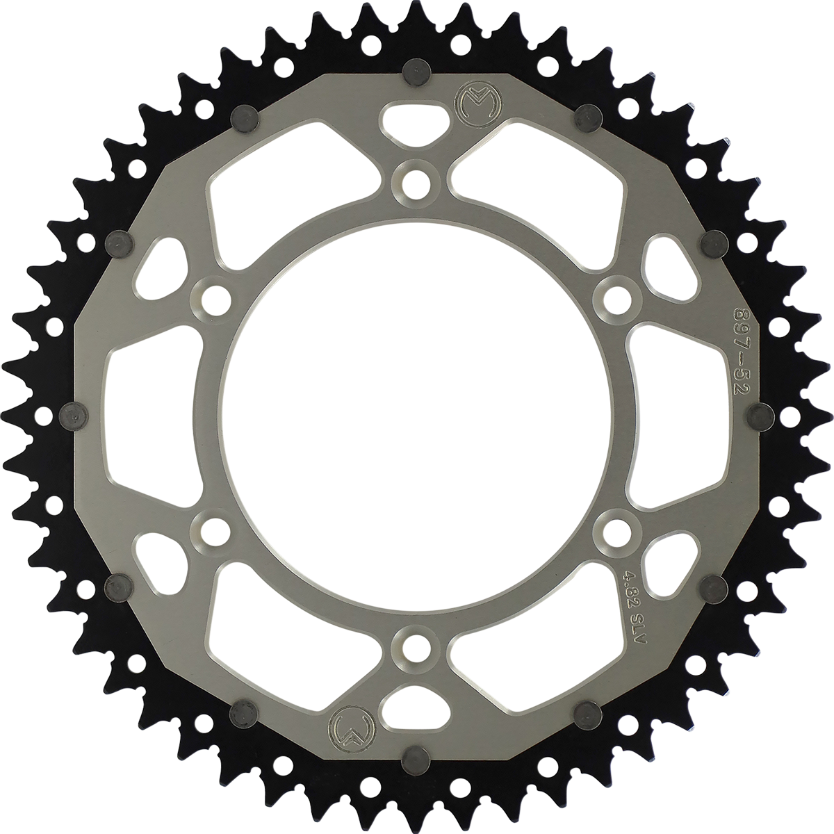 MOOSE RACING Dual Sprocket Silver 52 Tooth