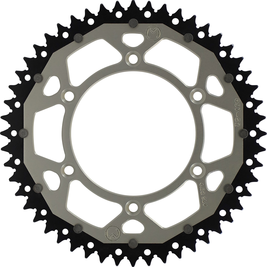 MOOSE RACING Dual Sprocket Silver 52 Tooth