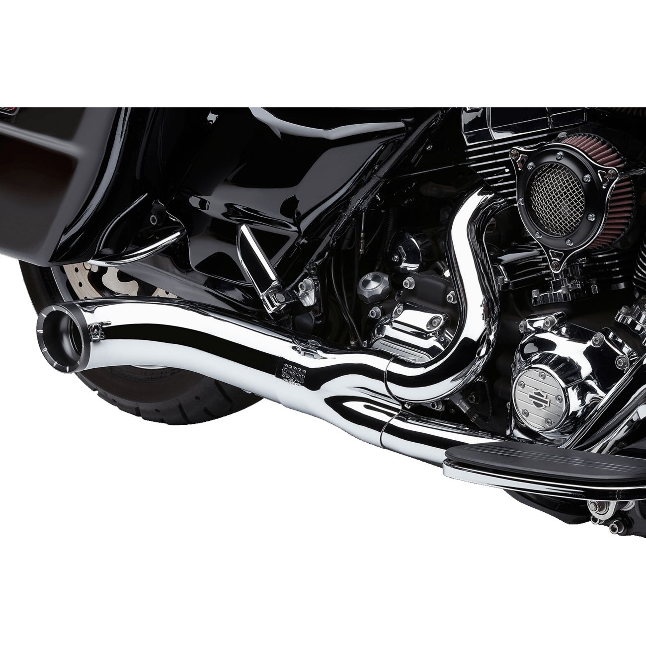 COBRA Turn Out 2-into-1 Exhaust System Chrome 62701