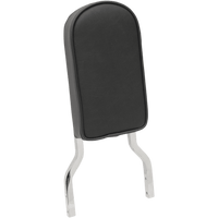 DRAG SPECIALTIES Sissy Bar Pad Tall Smooth W/Piping Black