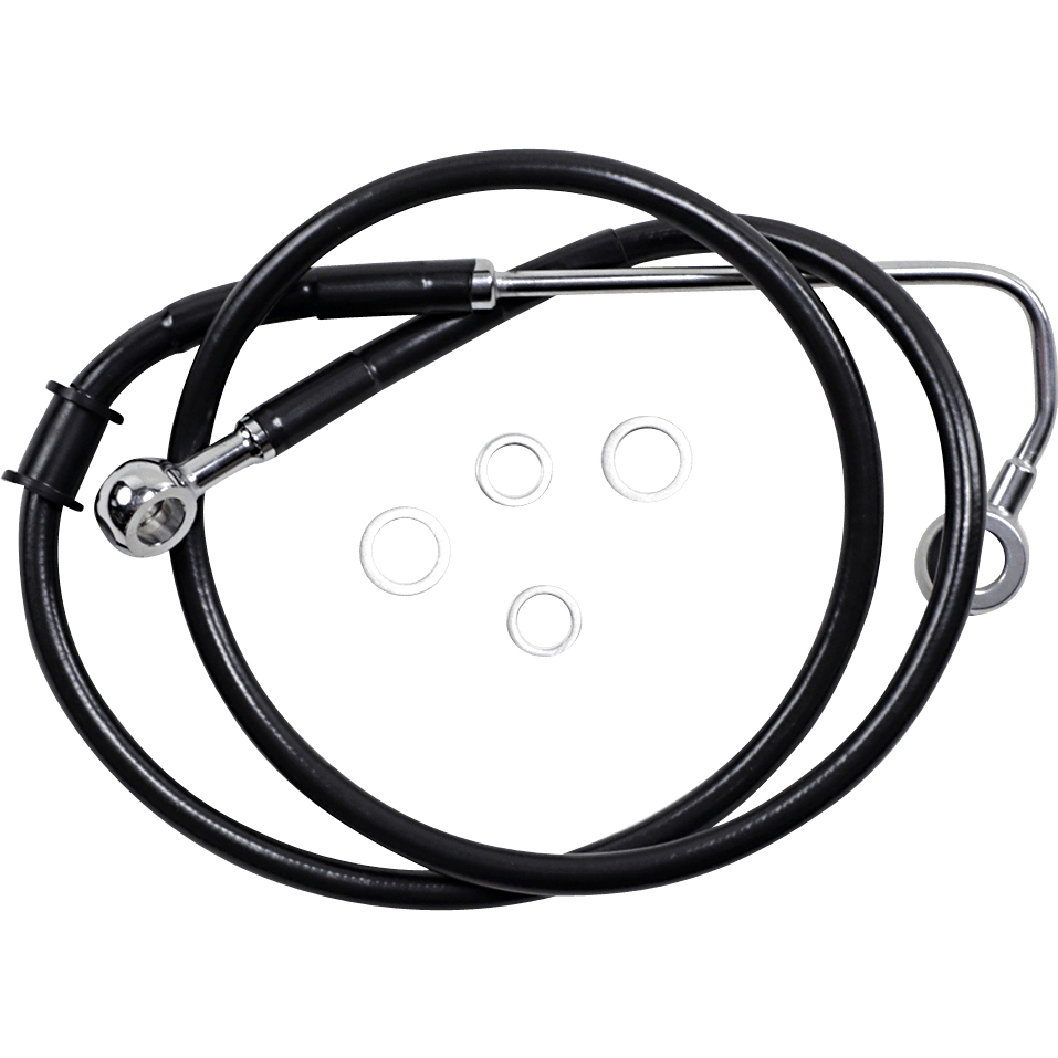 DRAG SPECIALTIES Brake Line +4" Black '15-'17 Softail