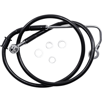 DRAG SPECIALTIES Brake Line +4" Black '15-'17 Softail