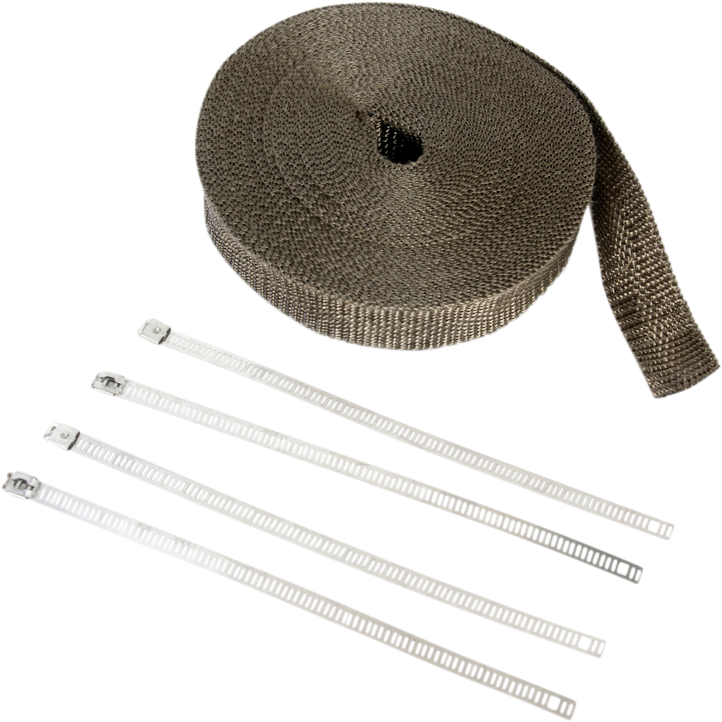 CYCLE PERFORMANCE PROD. Lava Rock Exhaust Wrap Kit Metallic 1" x 50' CPP/9052SL