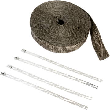 CYCLE PERFORMANCE PROD. Lava Rock Exhaust Wrap Kit Metallic 1" x 50' CPP/9052SL