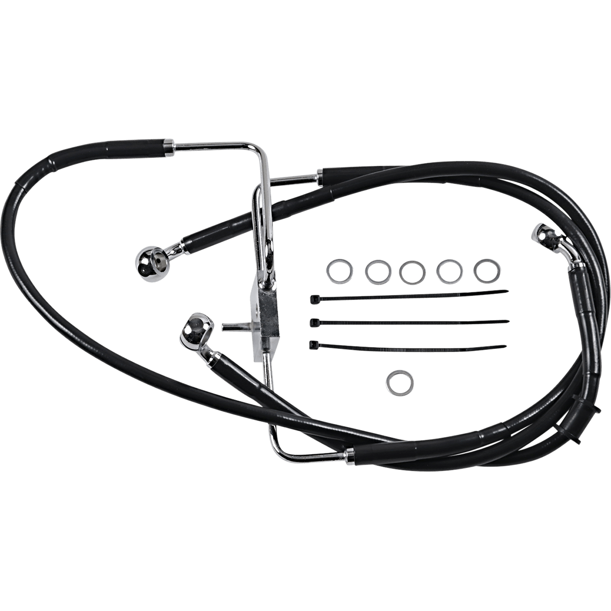 DRAG SPECIALTIES Brake Line +8" Black XL