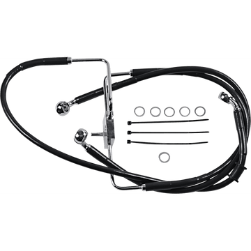 DRAG SPECIALTIES Brake Line +8" Black XL