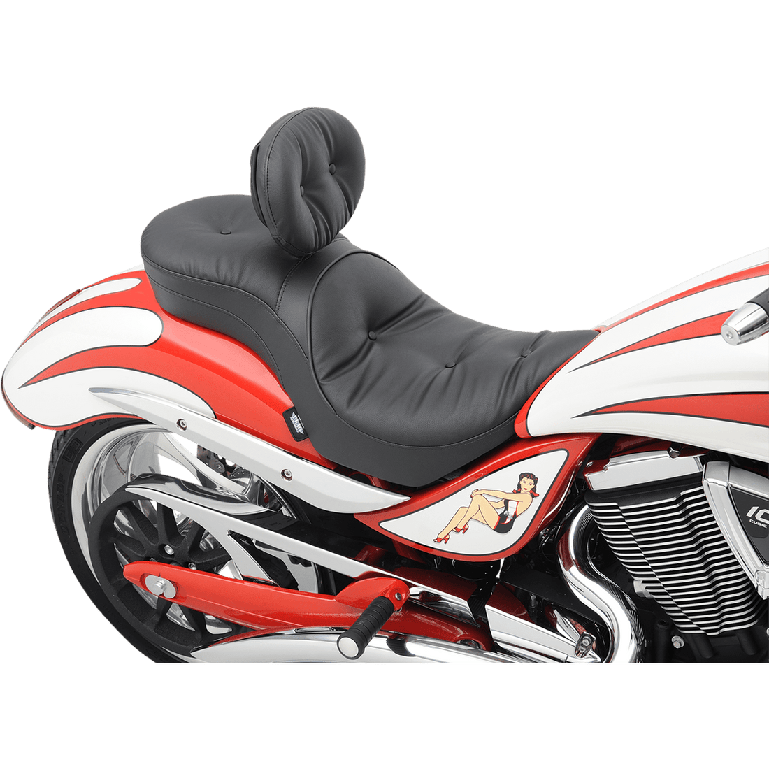 DRAG SPECIALTIES Low Profile Seat Driver's Backrest Pillow Jackpot