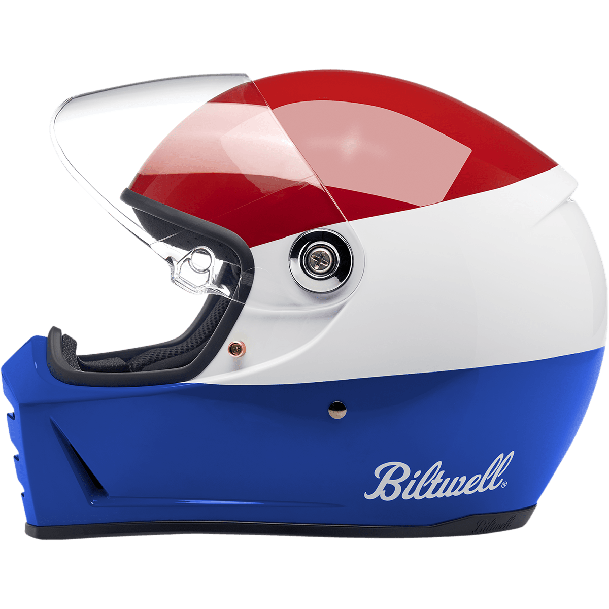 BILTWELL Lane Splitter Helmet Gloss Podium Red/White/Blue Small 1004549102