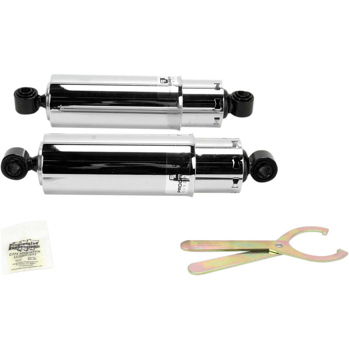 PROGRESSIVE SUSPENSION 412 Series Shock 12" Standard Chrome Dyna 4124042C