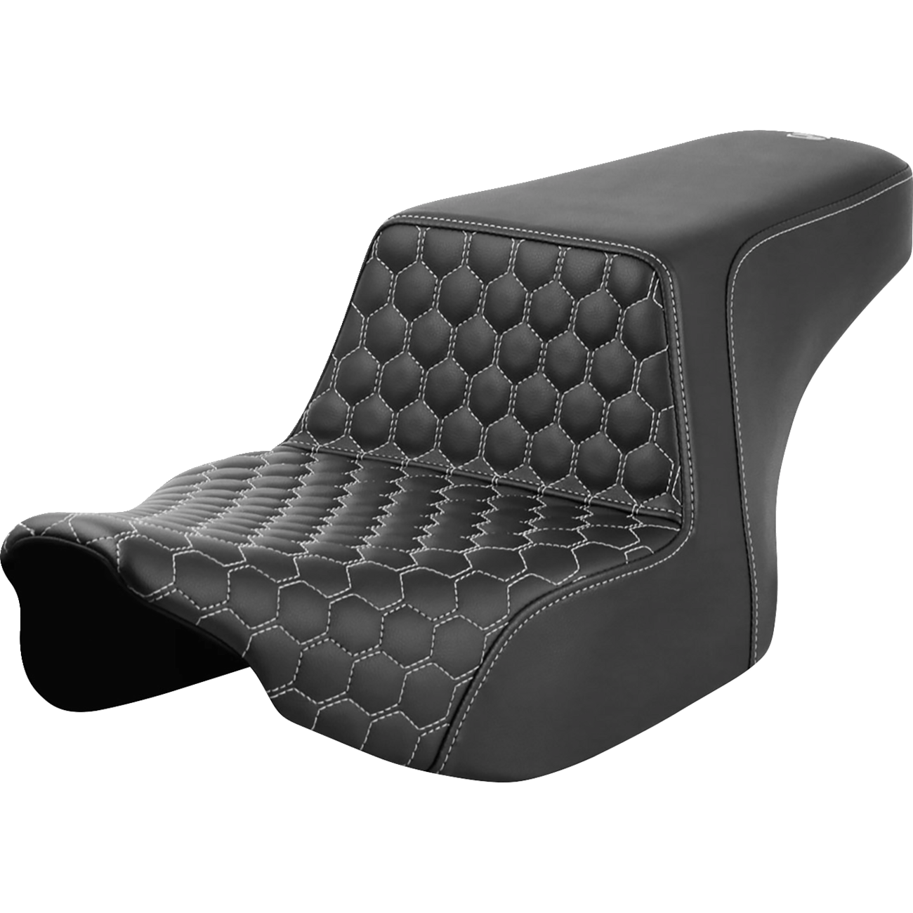 SADDLEMEN Step-Up Seat Front Honeycomb Silver Stitching FL '23-'24