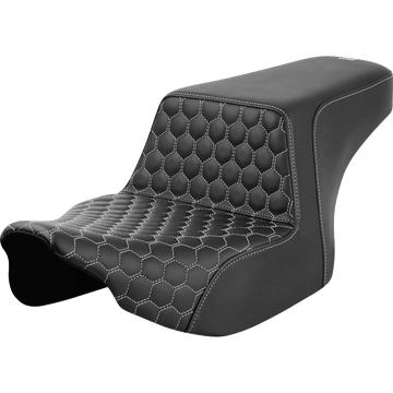 SADDLEMEN Step-Up Seat Front Honeycomb Silver Stitching FL '23-'24