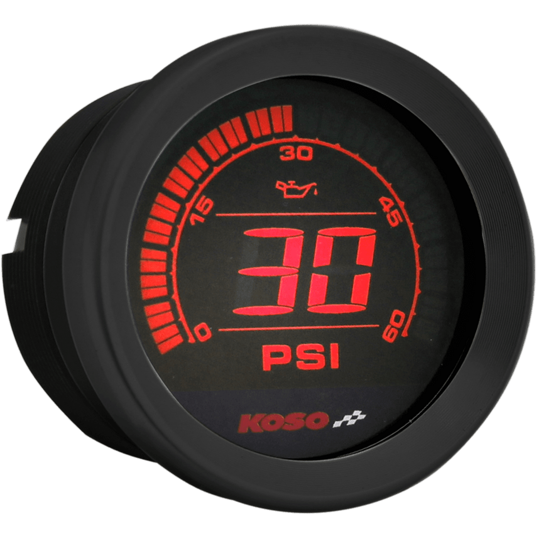 KOSO NORTH AMERICA 2" Oil Pressure Gauge Black BA050430