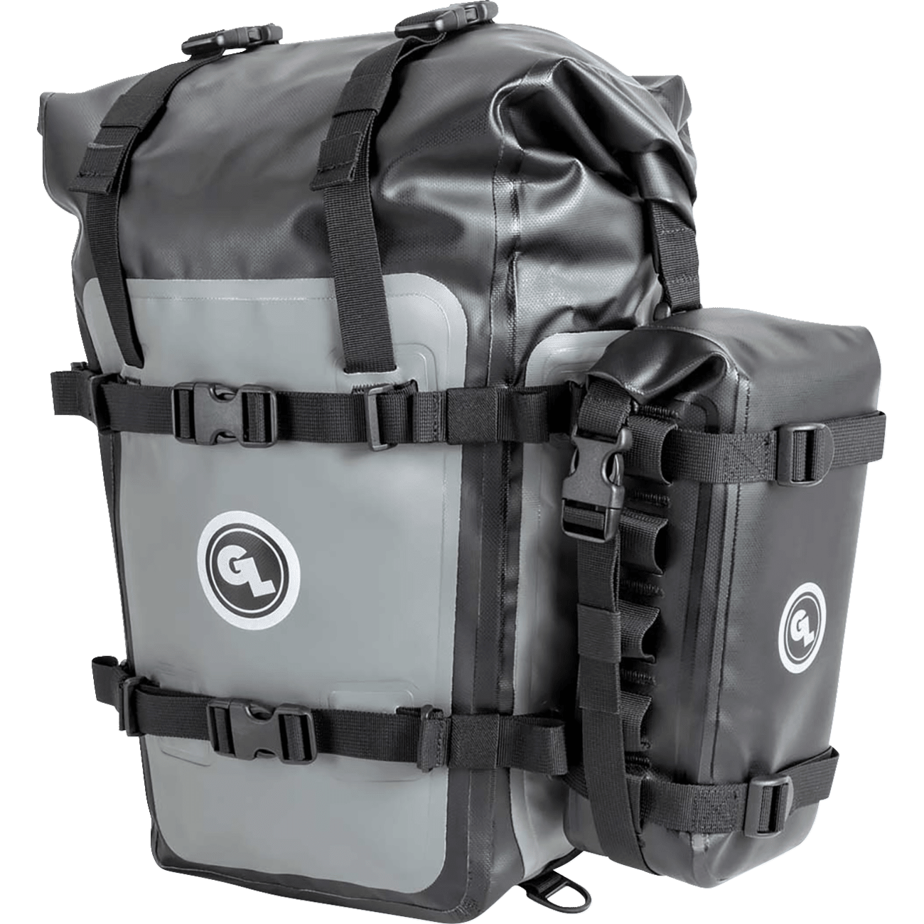 GIANT LOOP Mototrekk Panniers™ Gray/Black MTPN17