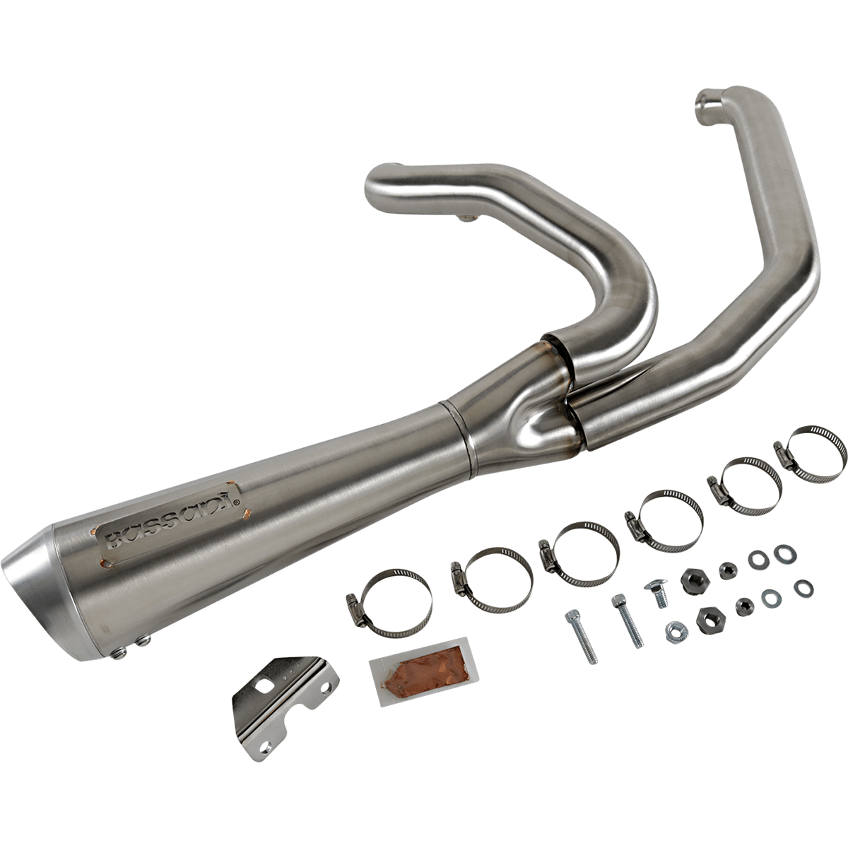 BASSANI XHAUST Short 2:1 Exhaust for FL Stainless Steel 1F42SS