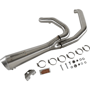 BASSANI XHAUST Short 2:1 Exhaust for FL Stainless Steel 1F42SS