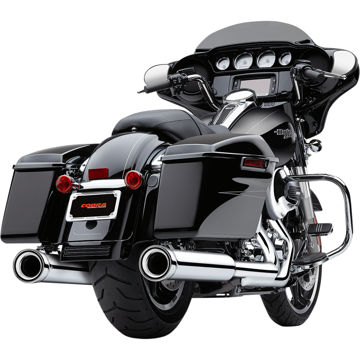 COBRA Neighbor Hater Mufflers for '95-'16 Bagger Chrome 6107