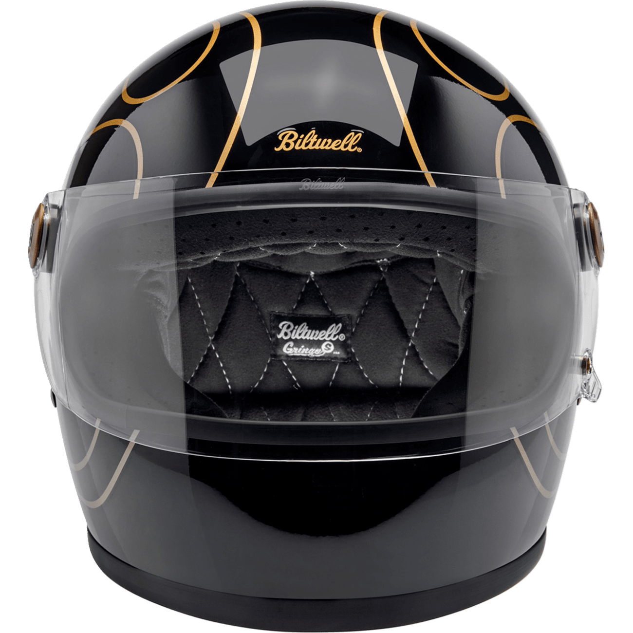 BILTWELL Gringo S Helmet Gloss Black Flames XS 1003567501