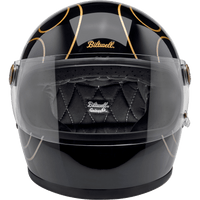 BILTWELL Gringo S Helmet Gloss Black Flames XL 1003567505