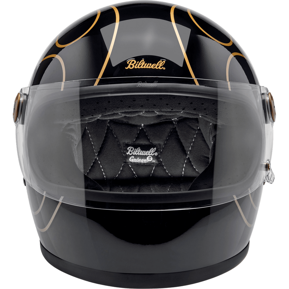 BILTWELL Gringo S Helmet Gloss Black Flames 2XL 1003567506