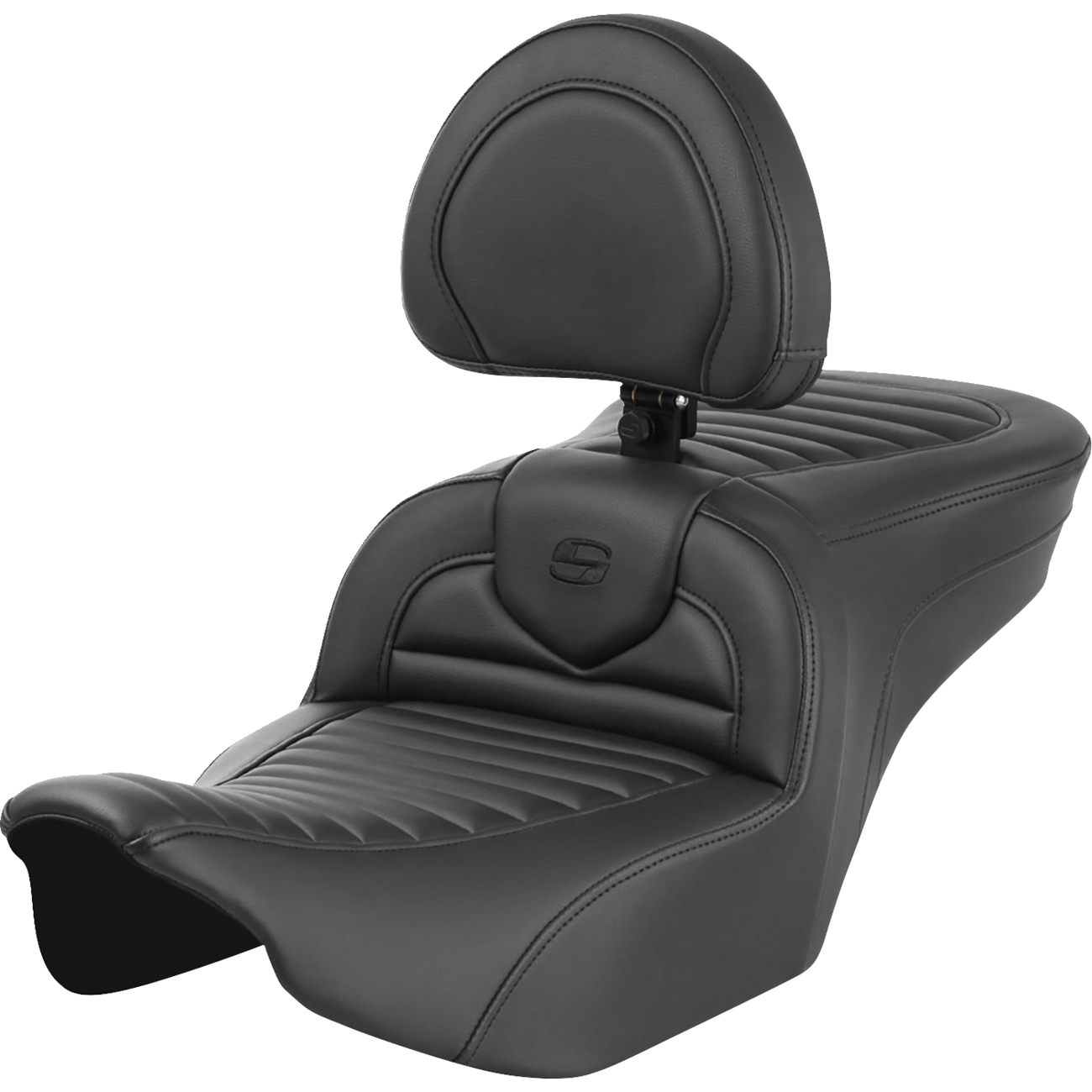 SADDLEMEN Roadsofa™ Seat with Backrest Tuck-n-Roll FLTR/FLHX '23-'24