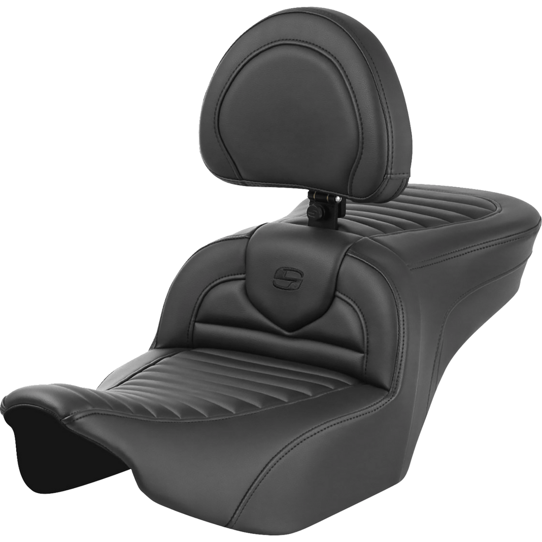 SADDLEMEN Roadsofa™ Seat with Backrest Tuck-n-Roll FLTR/FLHX '23-'24