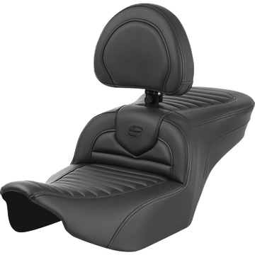 SADDLEMEN Roadsofa™ Seat with Backrest Tuck-n-Roll FLTR/FLHX '23-'24