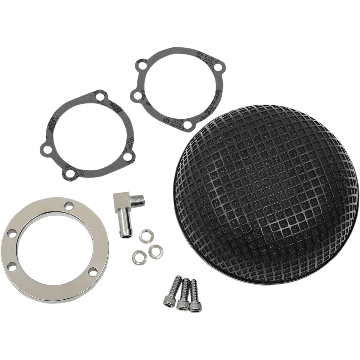 DRAG SPECIALTIES "Bob" Retro-Style Air Cleaner Kit Black