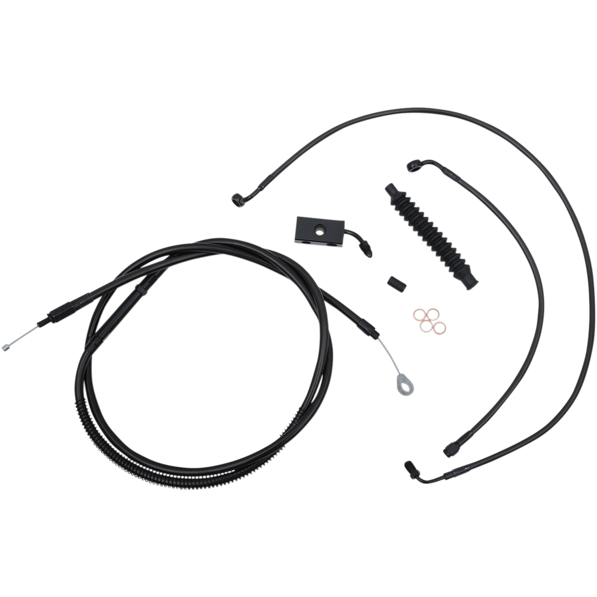 LA CHOPPERS Handlebar Cable/Brake Line Kit 12" 14" Ape Hanger Handlebars Midnight LA8152KT13M