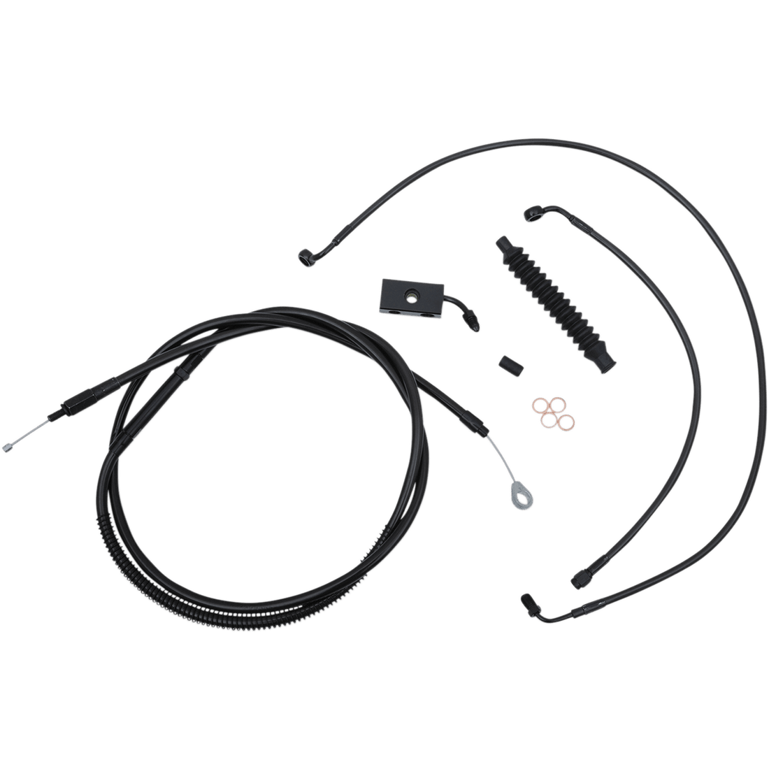 LA CHOPPERS Handlebar Cable/Brake Line Kit 12" 14" Ape Hanger Handlebars Midnight LA8152KT13M