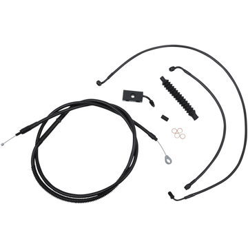 LA CHOPPERS Handlebar Cable/Brake Line Kit 12" 14" Ape Hanger Handlebars Midnight LA8152KT13M