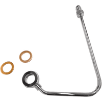 MAGNUM SHIELDING ABS Upper Brake Line Adapter 4-3/4" Length Chrome