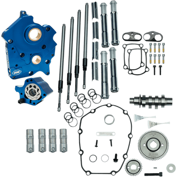 S&S CYCLE Cam Chest Kit with Plate Gear Drive Oil Cooled 465 Cam Chrome Pushrods M8 3101005A