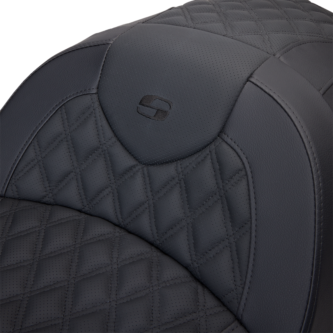 SADDLEMEN Seat Roadsofa™ Without Backrest Full Lattice Stitch Black Gold Wing '14-'17 H2320182